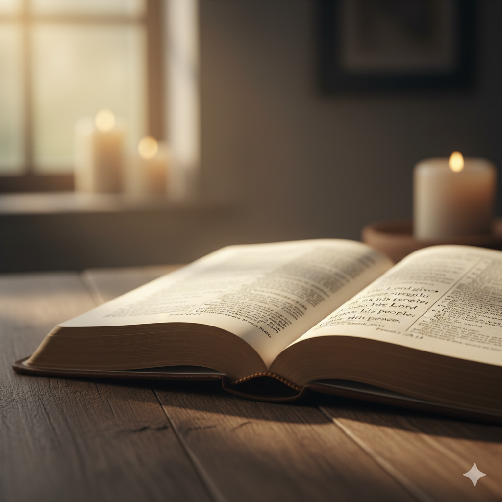Highlighted Bible verse offering comfort and peace.